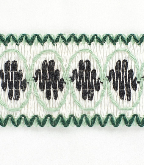 45mm Green Jacquard Braid 25mtr Card - Click Image to Close